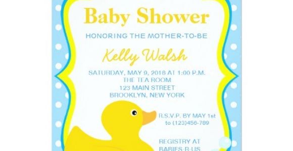 Rubber Ducky Baby Shower Invites Rubber Ducky Baby Shower Invitations 5" X 7" Invitation