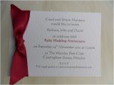 Ruby Wedding Anniversary Party Invitations From 85p Each Single Sided Ruby Wedding More