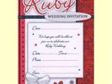Ruby Wedding Anniversary Party Invitations Ruby Anniversary Invitation Glass Design Pack Of 20