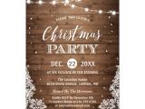 Rustic Birthday Invitation Template Christmas Party Rustic Wood Twinkle Lights Lace