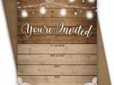 Rustic Birthday Invitation Template Rustic Bridal Shower Invitations Amazon Com
