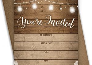 Rustic Birthday Invitation Template Rustic Bridal Shower Invitations Amazon Com