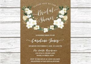 Rustic Bridal Shower Invitation Templates Printable Bridal Shower Invitations