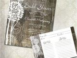 Rustic Bridal Shower Invitations with Recipe Cards Rustic Wood Bridal Shower Invitations & Recipe Cards