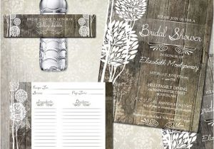 Rustic Bridal Shower Invitations with Recipe Cards Rustic Wood Bridal Shower Invitations Recipe Cards Water