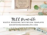 Rustic Wedding Invitation Template Free Free Printable Wedding Invitation Template