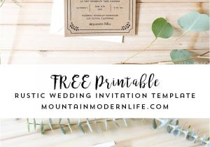 Rustic Wedding Invitation Template Free Free Printable Wedding Invitation Template