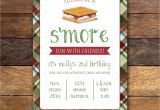 S More Party Invitation S Mores Party Birthday Invitation Plaid by Modernwhimsydesign