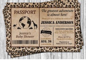 Safari Passport Baby Shower Invitations Best 25 Safari Invitations Ideas On Pinterest