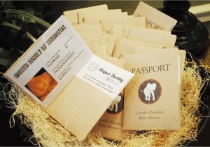 Safari Passport Baby Shower Invitations sophisticated Safari Baby Shower Folded Passport by