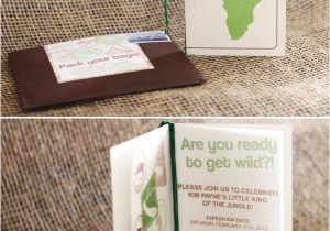 Safari Passport Baby Shower Invitations Wild Jungle Safari themed Baby Shower Hostess with