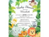 Safari themed Baby Shower Invitation Templates Cute Jungle Safari Baby Shower Invitations