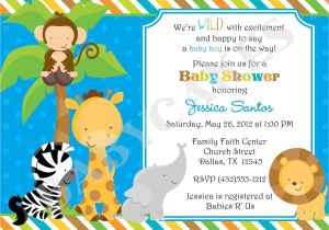 Safari themed Baby Shower Invitation Templates Free Jungle Invitation Template