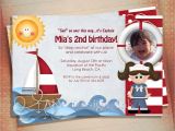 Sailboat Invitations Birthday Party Nautical Sailboat Birthday Party Invitation Nautical Birthday