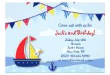 Sailboat Invitations Birthday Party Nautical Sailboat Birthday Party Invitations Zazzle