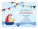Sailboat Invitations Birthday Party Nautical Sailboat Birthday Party Invitations Zazzle