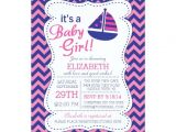 Sailboat Invitations for Baby Shower It S A Baby Girl Sailboat Nautical Baby Shower Invitations