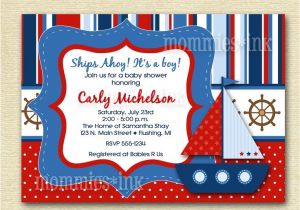 Sailboat Invitations for Baby Shower Mod Bright Sailboat Baby Shower Invitation Sailboat