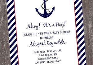 Sailor Baby Shower Invitations Template Nautical Baby Shower Invitations Templates