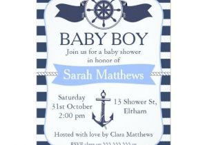 Sailor Baby Shower Invitations Template Nautical Baby Shower Invites