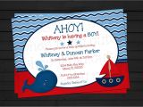 Sailor themed Baby Shower Invitations Ahoy It S A Boy Nautical Baby Shower Invitation by
