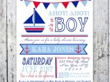 Sailor themed Baby Shower Invitations Nautical theme Baby Shower Invitations