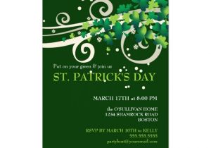 Saint Patrick S Day Party Invitations St Patricks Day Irish Shamrock Party Invitation Zazzle