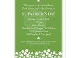 Saint Patrick S Day Party Invitations St Patricks Day Party Invitation Shamrock Garden