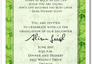 Same Day Graduation Invitations Palm Tree Print Graduation Party Invitations Graduation