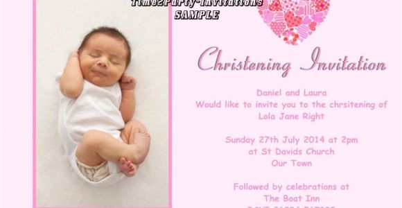 Sample Baptismal Invitation Layout Sample Invitation for Christening Cards