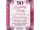 Sample Invitations for 90th Birthday Party 90th Birthday Party Invitations Party Invitations Templates