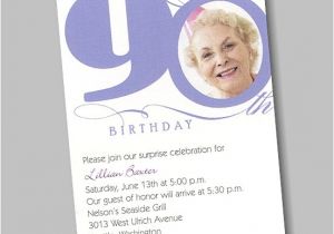 Sample Invitations for 90th Birthday Party Printable 90th Birthday Invitations Printable 360 Degree