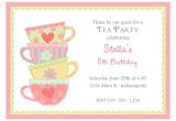 Sample Invitations to A Tea Party Free afternoon Tea Party Invitation Template Tea Party