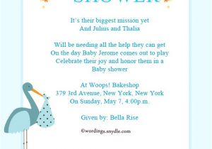 Sample Of Baby Shower Invitation Message Baby Shower Party Invitation Wording Wordings and Messages