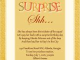 Sample Wording for 50th Birthday Party Invitation Surprise Birthday Party Invitation Wording Wordings and