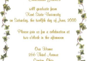 Samples Of Graduation Party Invitations Graduation Party Invitation Wording Samples Cimvitation