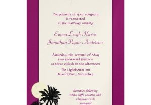 Sangria Color Wedding Invitations Moonlight Palms Sangria Wine Wedding Invitation Zazzle