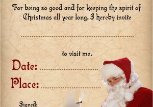 Santa Claus Party Invitations Invitation to Visit Santa Claus Rooftop Post Printables