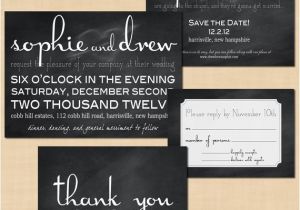 Save the Date and Wedding Invitation Packages Items Similar to Premium Chalkboard Wedding Invitation