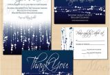 Save the Date and Wedding Invitation Packages Midnight Blue Star Streamers Save the Date Invitation Rsvp