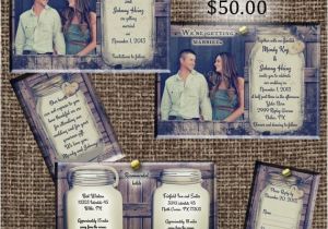 Save the Date and Wedding Invitation Packages Rustic Wedding Invitation Package Save the Date Invitation
