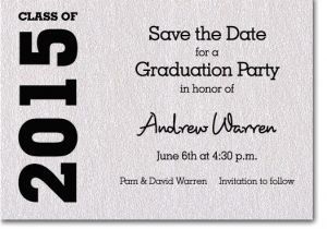 Save the Date Graduation Invitations Shimmery Quartz White Graduation Save the Date Cards
