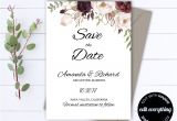 Save the Date Wedding Invitation Template Floral Save the Date Wedding Template Floral Wedding