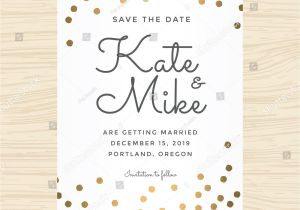 Save the Date Wedding Invitation Template Vector Save Date Wedding Invitation Card Template Stock Vector