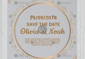 Save the Date Wedding Invitation Template Vector Vector Luxury Save the Date Invitation Card Design