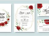 Save the Date Wedding Invitation Template Vector Wedding Invitation Save the Date Thank You Rsvp Card