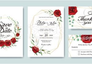 Save the Date Wedding Invitation Template Vector Wedding Invitation Save the Date Thank You Rsvp Card