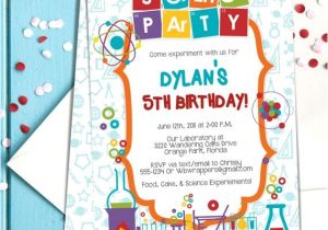Science Party Invitations Template Free Coloful Science themed Party Invitation Template Mad