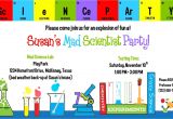 Science Party Invitations Template Free Science Birthday Party Invitations