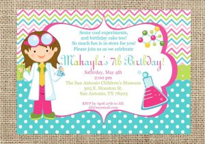 Science Party Invitations Template Free Science Girl Invitation Childrens Museum Party